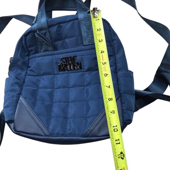 New Steve Madded Blue Quilted Backpack Bag NWOT main image 7
